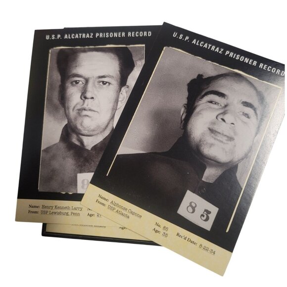 Alcatraz Prisoner Mugshots and Records - 45 Fact Filled Cards - Picture 4 of 10